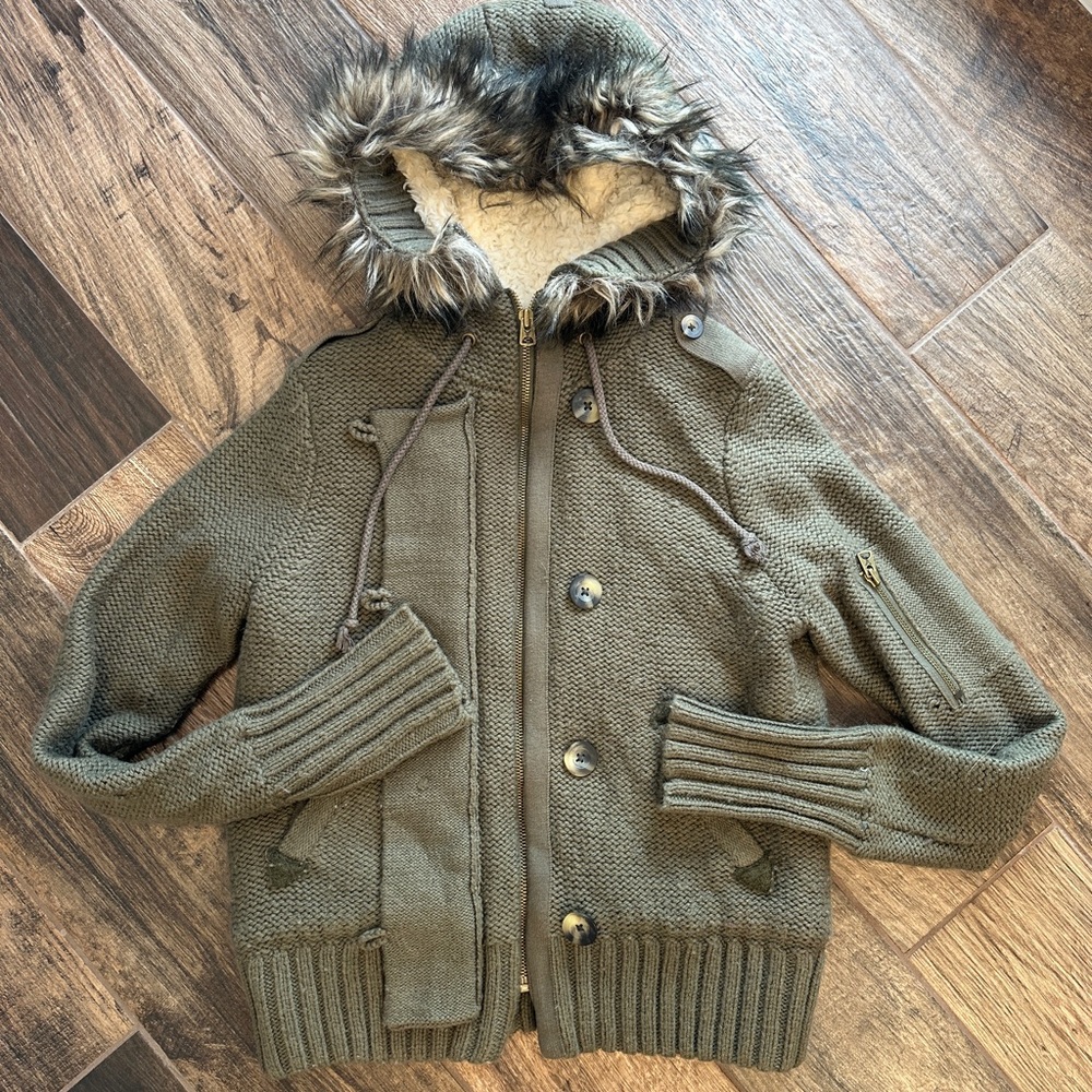 American Eagle knit fleece hoodie